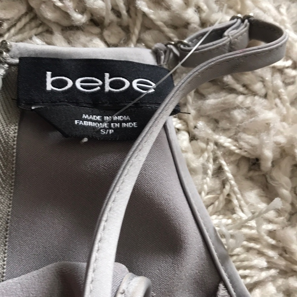 *SOLD Bebe beaded peplum tank - Picture 3 of 3